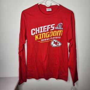 Kansas City Chiefs Size S Playoff NFL Long Sleve Shirt Red